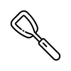 spatula solid on transparent background for web and graphic design