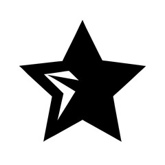 Fototapeta premium star with percent silhouette on transparent background for web and graphic design