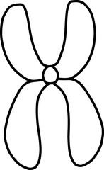 chromosome outline illustration hand drawn 