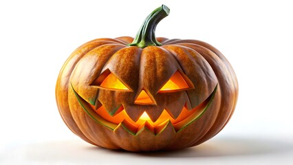Obraz premium halloween pumpkin isolated on white