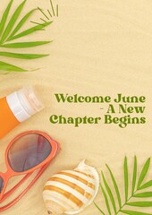 Welcome June - A New Chapter Begins image  greeting background