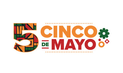 Obraz premium Cinco de Mayo in Mexico. Traditional mexican fiesta in May. National happy holiday with carnival, festival and parade. Latin american and spanish pattern. Illustration with sombrero. Vector poster