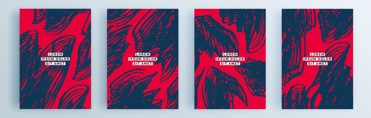 Modern abstract covers set, minimal covers design. Colorful geometric background, vector illustration.