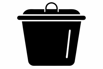 Bathroom Organizer Bin Silhouette Vector Illustration