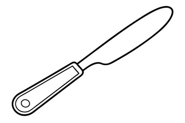 Butter Knife Line Art Vector Illustration  
