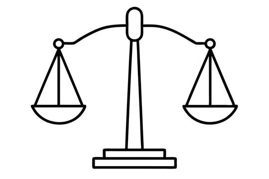 Digital Scale Line Art Vector Illustration 