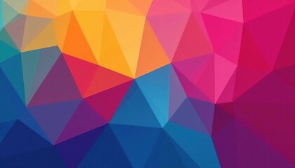 Abstract geometric shapes, vibrant color gradient repeat, digital, colorful, bright