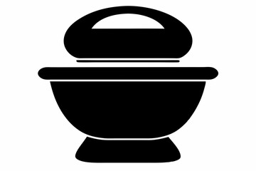 Toilet Lid Silhouette Vector Illustration  