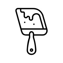 icing spatula on transparent background for web and graphic design