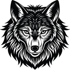 Silhouette of a howling wolf, white background, Wolf walking silhouette illustration animal vector, Wolf howling vector silhouette, wolves running black silhouette vector, Wolf angry silhouette vector