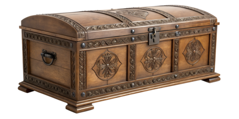 antique wooden chests decorative storage container isolated on white background png