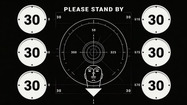 Retro TV Test Pattern: Please Stand By