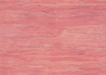 Watercolor painting spotted Matt coral pink texture. Watermelon colored seamless background grey lines. Abstract Spotted backdrop for design. Pink and gray striped texture. Textured paper background.