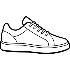 Minimal Sneakers Vector on White