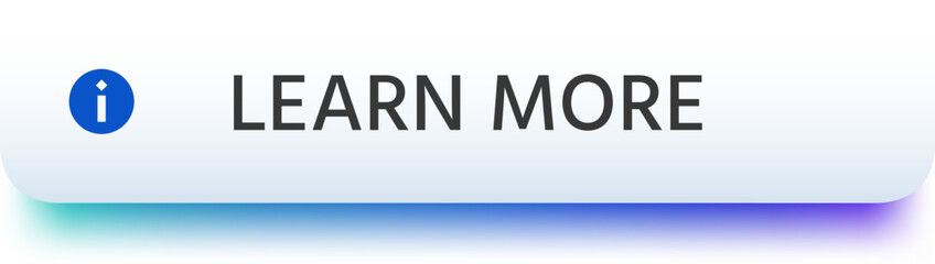 Sleek learn more button with a blue information icon invites users to explore further details, enhancing user experience and providing access to additional content