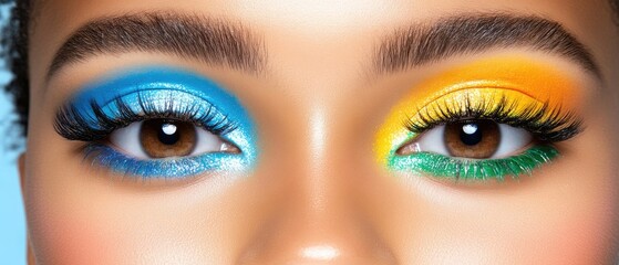 Vibrant eyeshadow artistry
