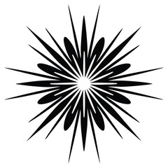 Obraz premium Firework Explosion Silhouette Icon