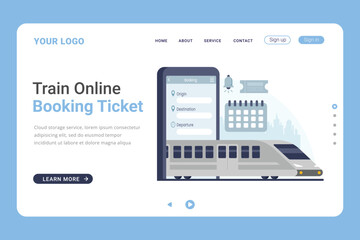 Online Booking Train ticket landing page template