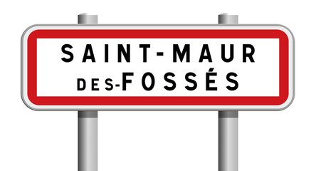 Panneau sur poteaux de Saint-Maur-des-Fossés, Val-de-Marne, Île-de-France