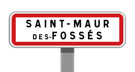 Panneau sur poteau de Saint-Maur-des-Fossés, Val-de-Marne, Île-de-France