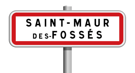 Panneau sur poteau de Saint-Maur-des-Fossés, Val-de-Marne, Île-de-France