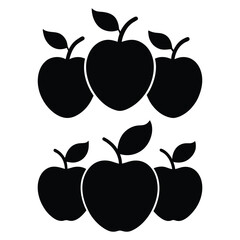 apple silhouette vector