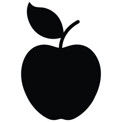 Apple Silhouette – Fruit Vector Illustration for Health, Food, and Nature Concepts art