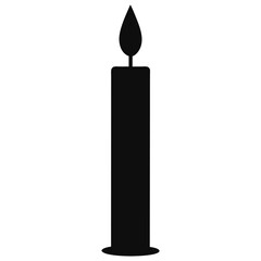 candle silhouette vector