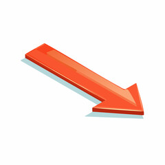 red arrow up line hand drawn on white isolated background vector icon