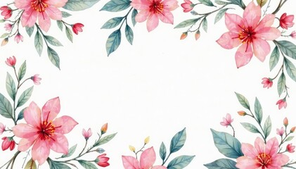 Fototapeta premium Delicate watercolor floral pattern, soft pastel hues, floral, elegant