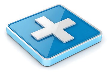 Fototapeta premium plus icon on white