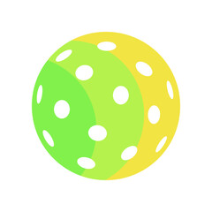 Pickleball ball green color. Vector illustration