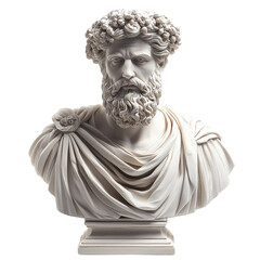 Obraz premium Classical bust sculpture inside isolated on white png artistic bust png classical marble figure png antique portrait sculpture png transparent background image