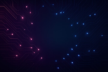 Obraz premium This futuristic circuit design symbolizes innovation and strategy highlighting interconnected data and technological growth in business environments