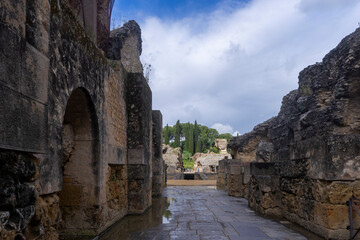 Ruinas del anfiteatro romano de Itálica en el municipio de Santiponce, Sevilla