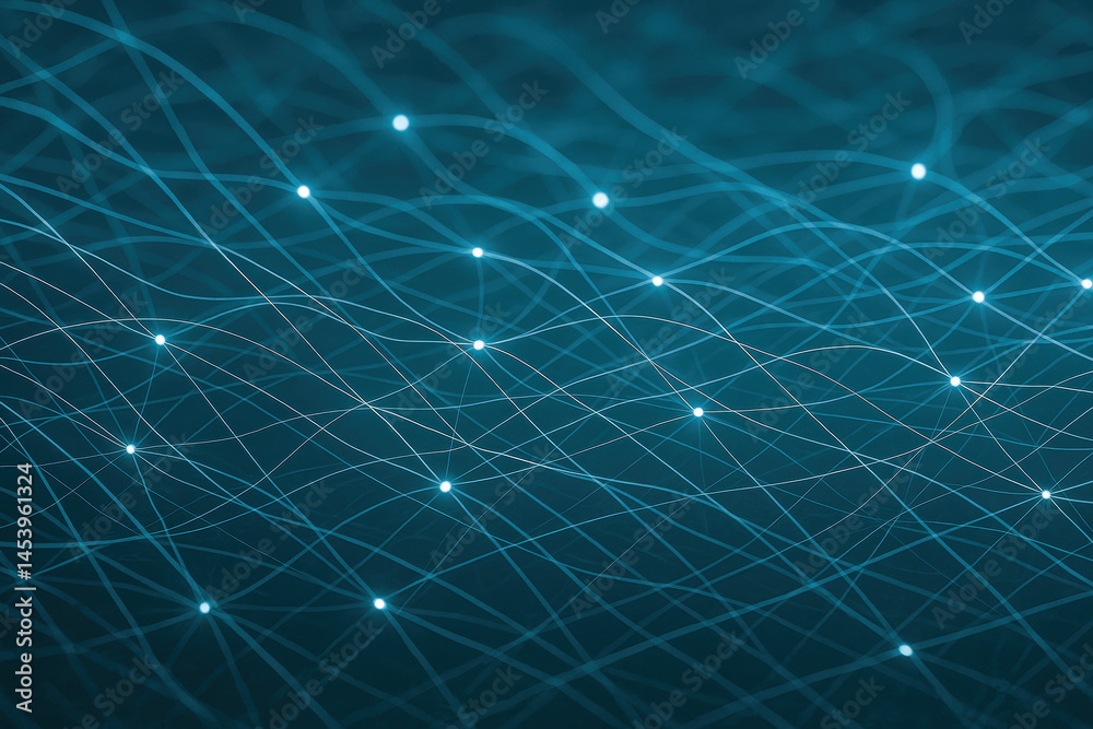 Aufkleber this intricate network mesh symbolizes innovation and strategy through its dynamic delicate white li