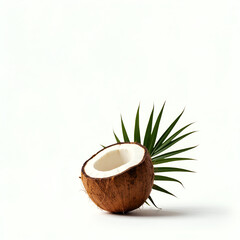 coconut on a white background