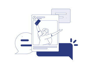 Communicate with consultants flat vector character concept operation hand drawn illustration
