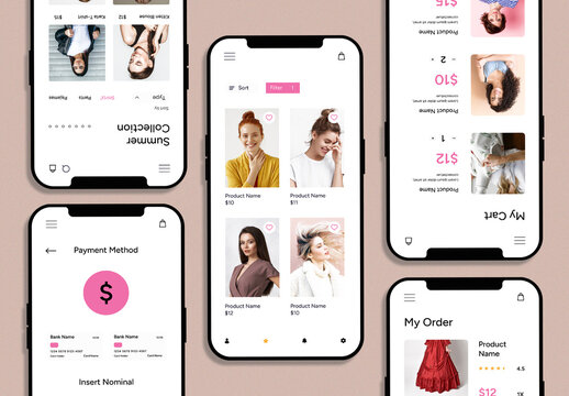 Smart Phone Application Screen Mockup