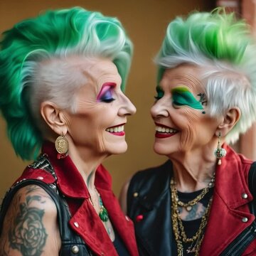 coppia lgbtq &egrave; felice e si bacia