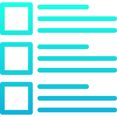 Obraz premium Menu List Vector Line Gradient Icon.