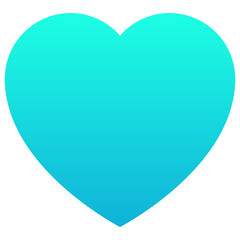  Heart Vector Silhouette Gradient Icon.
