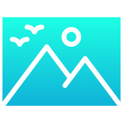 Image Vector Silhouette Gradient Icon.