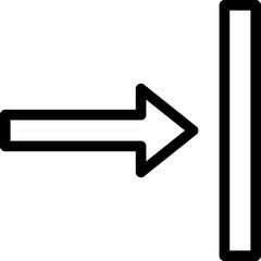Right Arrow Vector Line Icon.