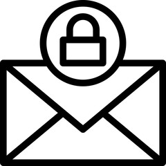 Email Vector Line Icon.