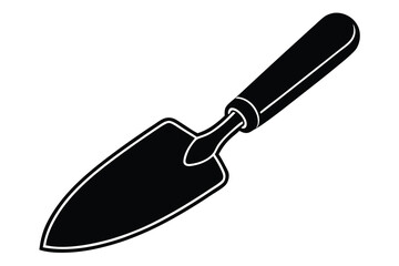 hand trowel silhouette vector illustration