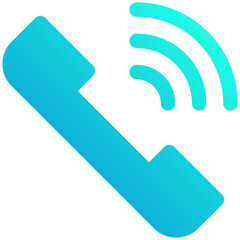 Phone icon vector. Call icon symbol. Telephone icon, User Interface, User Experience, Silhouette Gradient Style Isolated Vector Icon.	