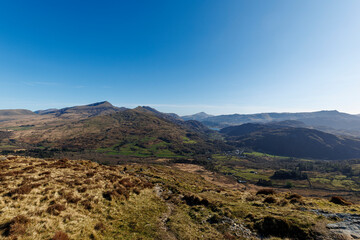 Trail on the cricular route of Moel Hebog, Beddgelert, Snowdonia national park
