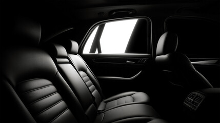 Obraz premium A black car with a white window