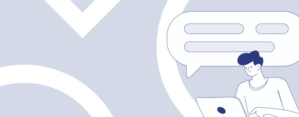 Communicate with consultants flat vector character concept operation hand drawn illustration

